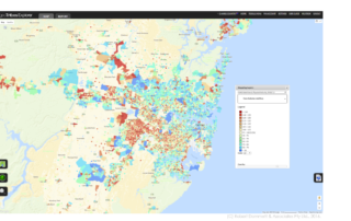 Map of diabetes prevalence in Sydney